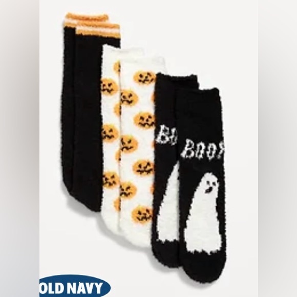 Old Navy Cozy Crew Socks 3-Pack - Halloween NWT - Picture 1 of 1
